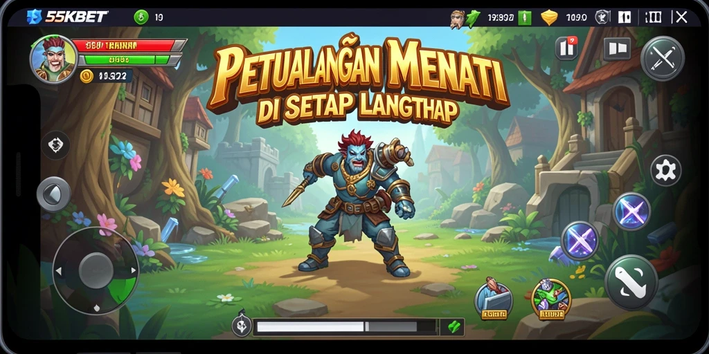 Screenshot menunjukkan karakter utama menjelajahi dunia penuh petualangan.