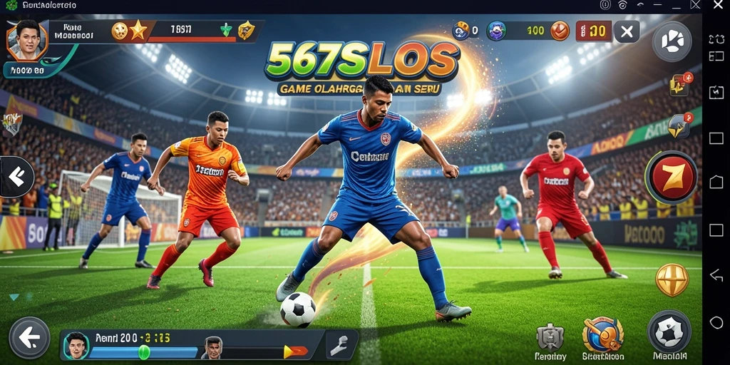 Tangkapan layar utama dari gameplay <strong>567SLOTS</strong> menunjukkan aksi olahraga yang menegangkan.