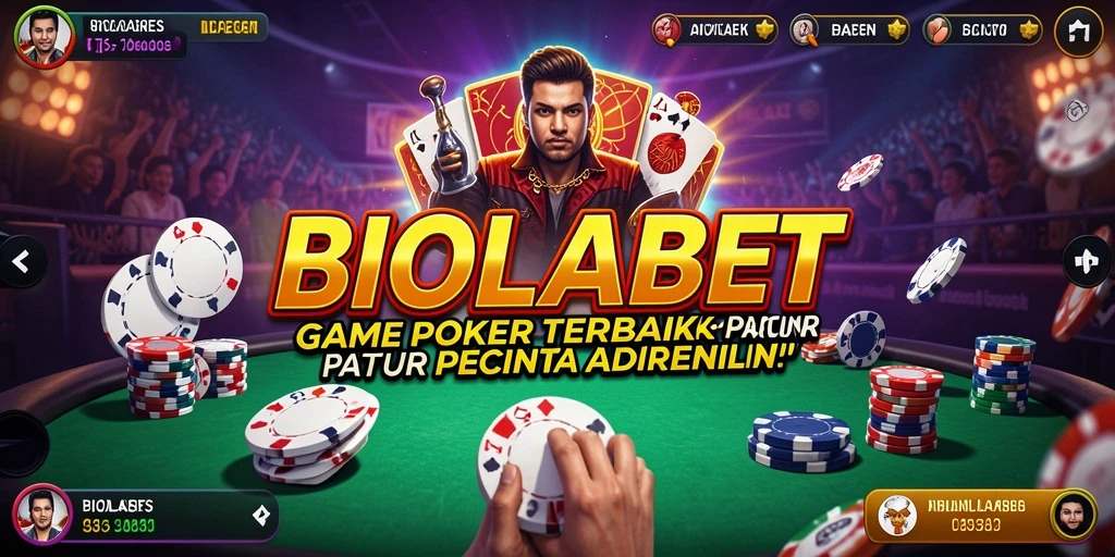 Tampilan gameplay Poker di BIOLABET yang menegangkan dan interaktif.