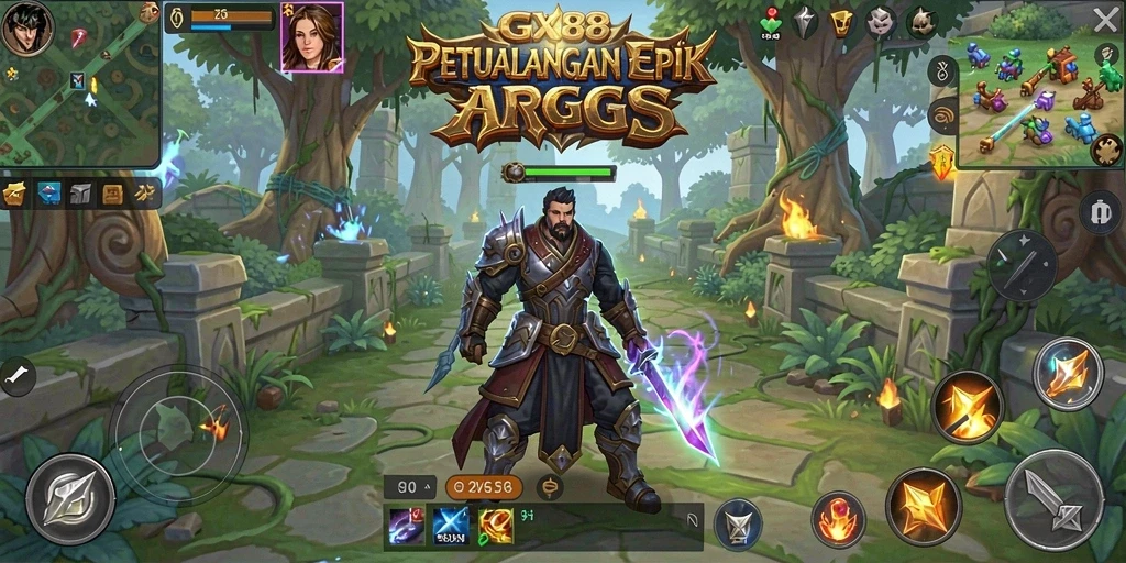 Tangkapan layar menampilkan aksi seru gameplay ARPG di GX88.