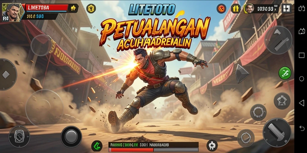 Tampilan aksi mendebarkan dalam LITETOTO saat permainan berlangsung.