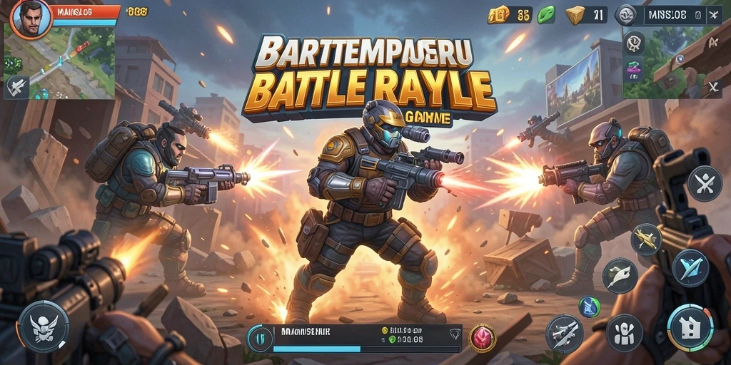 Tangkapan layar utama MAINSLOT88 menunjukkan intensnya pertempuran Battle Royale.