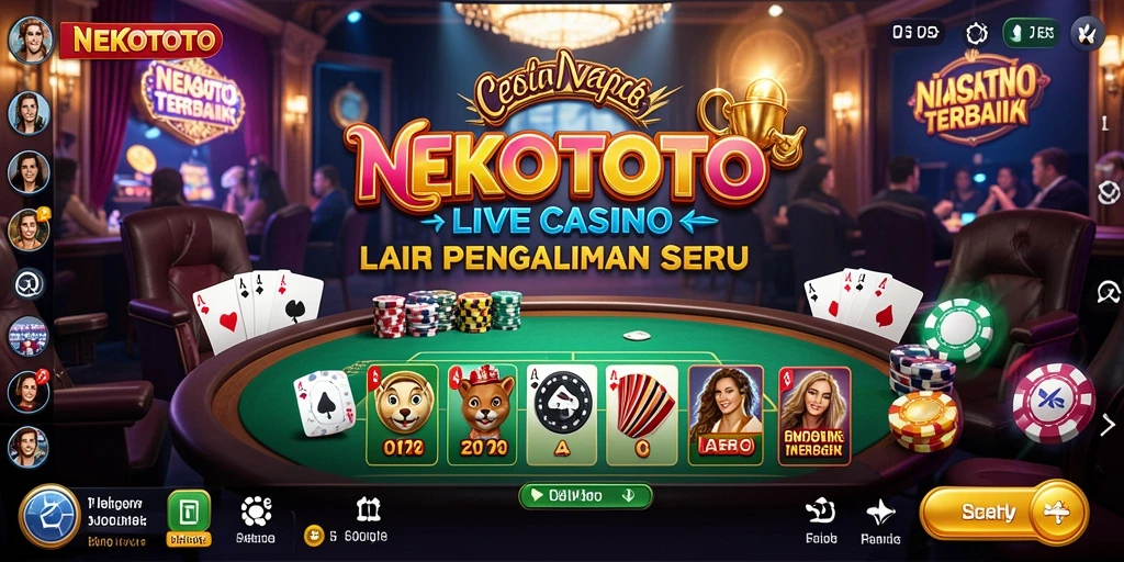 Tampilan gameplay NEKOTOTO yang nyata dan interaktif untuk Live Casino.