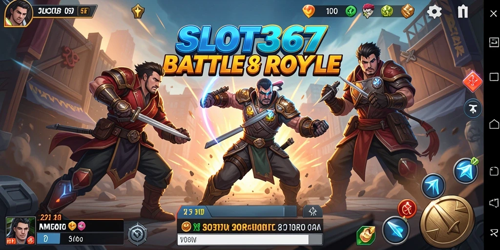 Tangkapan layar utama SLOT367 menunjukkan aksi mendebarkan dalam permainan Battle Royale.