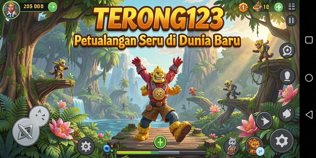 Screenshot gameplay menunjukkan karakter beraksi di dunia petualangan.