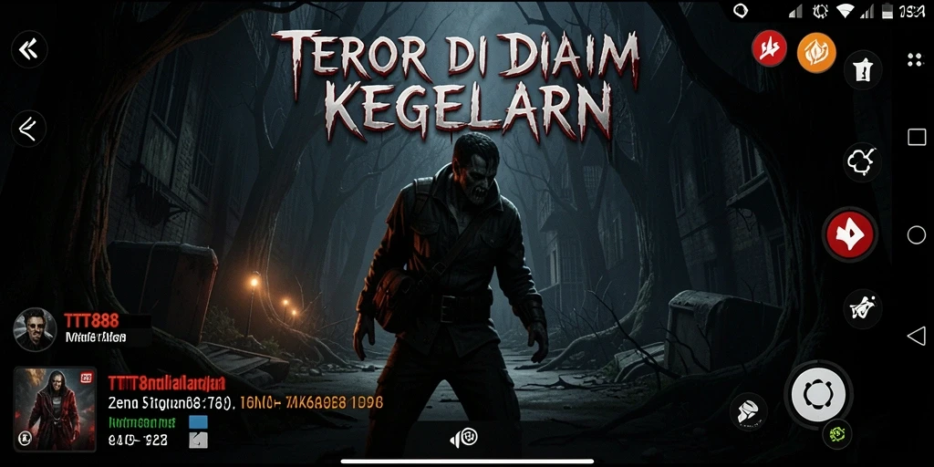 Tangkapan layar utama dari TTT888 menampilkan suasana mencekam dan gameplay yang menegangkan.